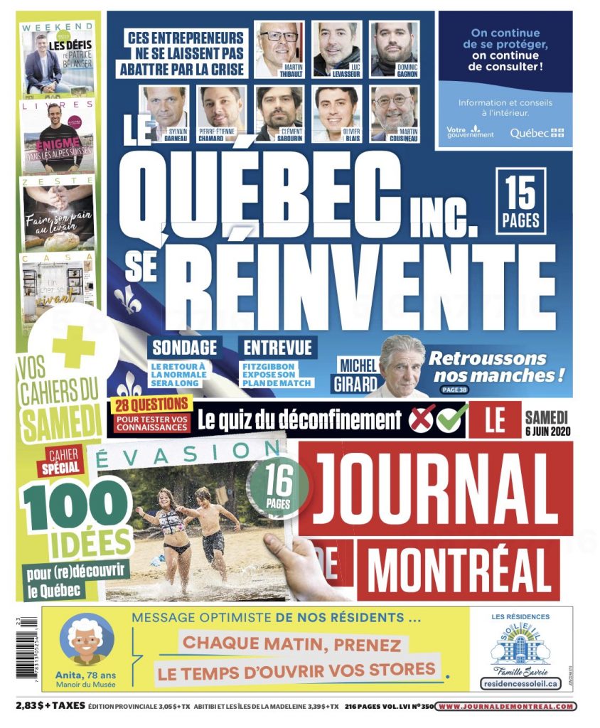 Estce que la une est controversée sur le Journal de Montréal?  La